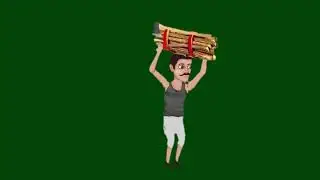 Village  man green screen video