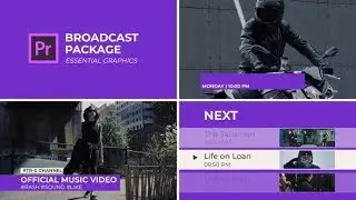 Premiere Pro Template: Broadcast Package | Essential Graphics | Mogrt