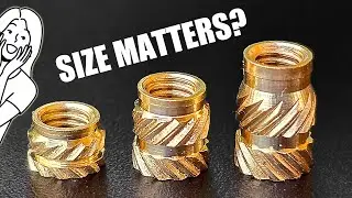 Brass threaded heat inserts - Size vs Strength