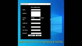 Java Registration Form with MySQL #java #shorts #youtubeshorts #coding #trending