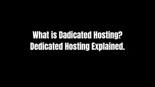 What is dedicated hosting? Dedicated Hosting Explained 2021