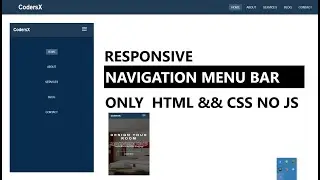 Responsive Menu Navigation Using Only HTML && CSS NO JAVASCRIPT How To Create Responsive Menu Bar