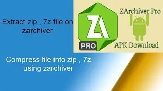 How to extract zip file using zarchiver / How to compress file using zarchiver