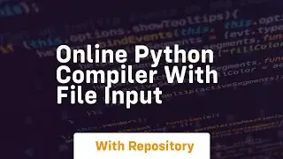 online python compiler with file input