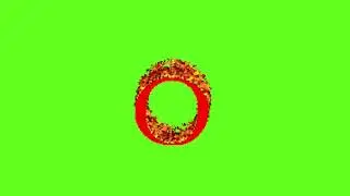 Green Screen/O Alphabet/ A-Z Alphabet in green Screen/Fire Effect Alphabet/Green Screen Characters