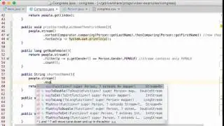 Java 8 Stream .sorted .forEach .map .filter .min Comparator.comparing