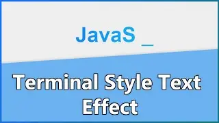 Terminal Style Text Effect by HTML & CSS & JavaScript