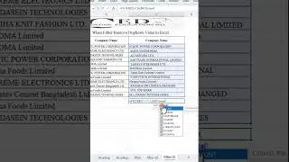 How To  Filter Remove Duplicate Value in Excel💡 | #shorts