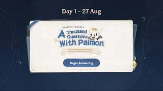 Genshin Impact - A Thousand Questions with Paimon Quiz (Web Event) - Day 1 (Aug 2021)