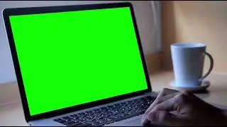 Laptop green screen  video  closing template  non copyright video