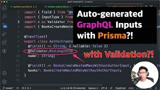 Prisma Auto Generate GraphQL Inputs with Validation from class-validator | NestJS Tutorial