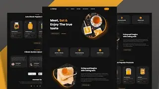 Build a Complete Responsive ' Food / Restaurant ' Website using HTML CSS Javascript