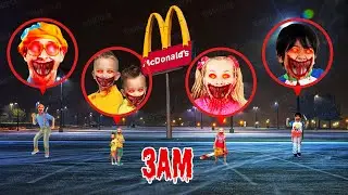 DRONE CATCHES CURSED RYAN'S WORLD.EXE, BLIPPI.EXE, DIANA ROMA, VLAD & NIKI.EXE AT McDonalds AT 3AM!