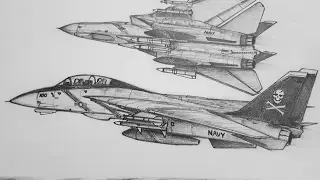 How To Draw A F-14 Tomcat