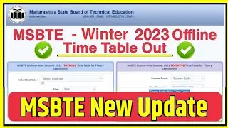 🔴MSBTE Winter 2023 Exam Date Out MSBTE New Update Msbte Latest News