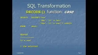 DECODE Function in Oracle Database