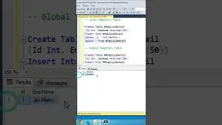 How to Create Local & Global Temporary Table in SQL Database | Learn SQL | 