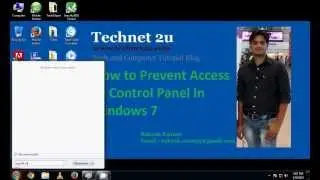 How to Prevent Access to Control Panel in Windows 7