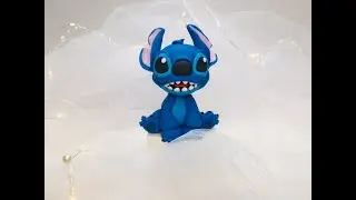 Стич из мастики . Фигурка Стича из мастики на торт мк . Stitch_Ponto