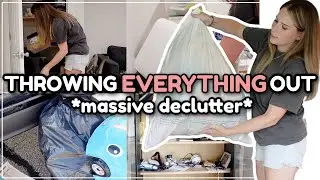 THROWING EVERYTHING OUT IN 2024 / Decluttering, Organizing, & Cleaning! Whole House Declutter