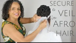 Securing a veil in Afro Hair/ Dreadlocks. Find out to secure a bridal veil quickly and easily.