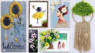 10+ super easy Wall Hanging Craft Ideas with different Waste Material