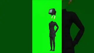 Green Screen Skibidi TV Women video effects overlay #greenscreen #skibidi #skibiditoilet