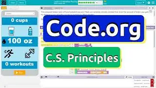 Code.org Lesson 3.10 B Variables Practice | Hydration Tracker | Tutorial with Answers | Unit 4 CSP