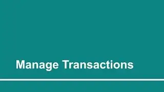 Manage Transactions | Part - 30 | Tutorials Team