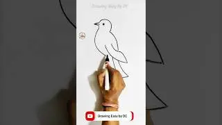 Easy drawing | Bird drawing easy | Bird drawing | chidiya #drawing  | national bird day drawing