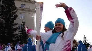 Эстафета огня в Красноярске| The Winter Universiade 2019 Flame in Krasnoyarsk