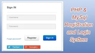 PHP & MySQL Application Registration and Login