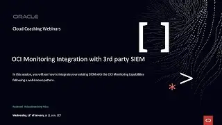 OCI Monitoring Integration with 3rd party SIEM