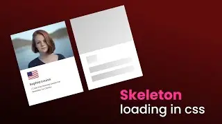 Skeleton Loading Animation For Website Using HTML And CSS | Loading Animation CSS