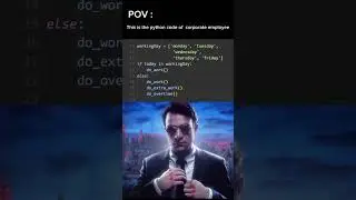 Python code for corporate employees 😀 | #shorts