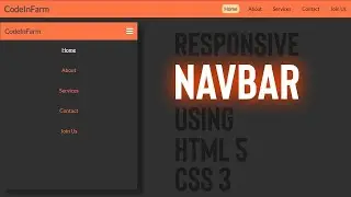 How to make Navigation in html css | Responsive NAVBAR in html css [complelte] with media queries