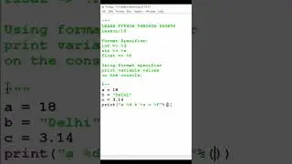 format specifier in python #shorts #python #coding #pythontricks #pythonprogramming #pythonfullcours