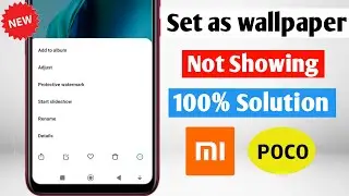 set as wallpaper options not showing mi | wallpaper not changing mi redmi phone