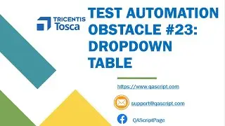 Tosca Tutorial | Lesson 129 - Dropdown Table | Dynamic XBuffer | Embedded Controls | Obstacle 23 |