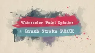 Motion Design Elements Watercolor Paint Splatters Brush Stroke Pack HD