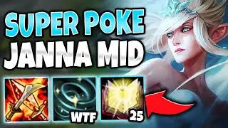 POKE FOR FREE WITH AP JANNA MID! THE SAFEST MAGE IN THE GAME?! - League of Legends