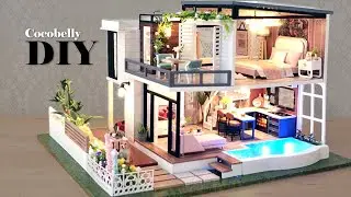 West Creek House Garden Villa DIY Miniature Dollhouse Crafts Relaxing Satisfying Video