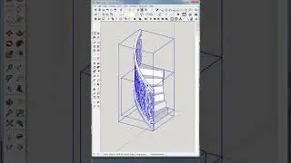 how to make a spiral staircase #sketchup #architecture #shorts