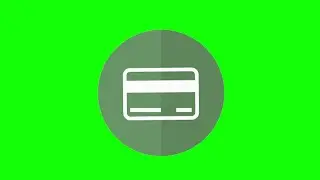 Animated Credit Card Icon Green Screen