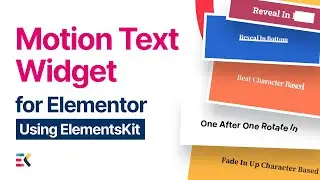 Motion Text Widget for Elementor | Elementskit | All-in-one addon for Elementor