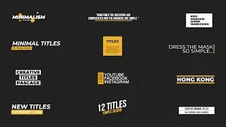 Minimal Titles Motion Graphics Templates