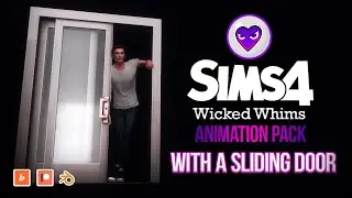 Animation pack WITH A SLIDING DOOR - Blender Machinima Sims 4 - WickedWhims