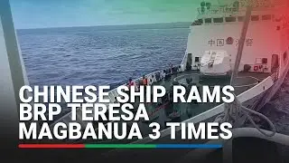 WATCH: Chinese ship rams BRP Teresa Magbanua 3 times | ABS-CBN News