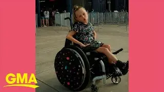 9-year-old Swiftie attends Eras Tour concert with beautiful bejeweled wheelchair l GMA