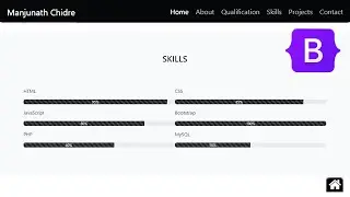 How to Design Responsive Personal Portfolio Website using Bootstrap HTML CSS - Skills Section